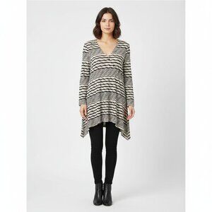 Tianello by Steve Barraza Womens Paige Blouse Medium Asymmetric Art Tunic Boho